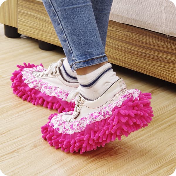 5 stk Chenille Moccasin Slipper Covers, Avtagbar Vaskbar Mo