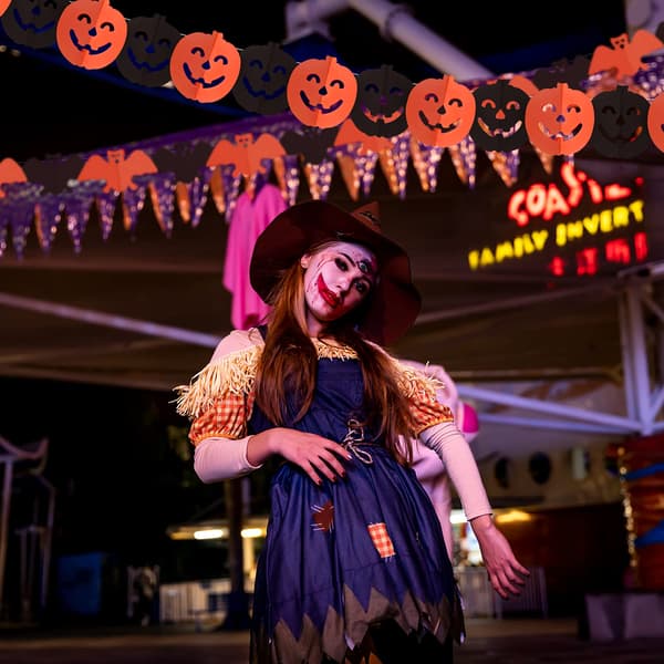 Halloween Vimpler, Græskar Halloween Banner, 6 Pak Halloween Wr