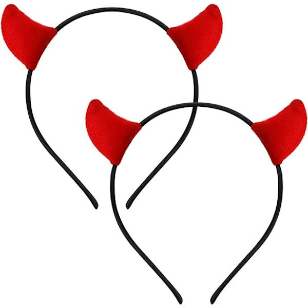 2 kpl Halloween-paholaisen sarvipanta enkelihalo punainen demonikorva Whit