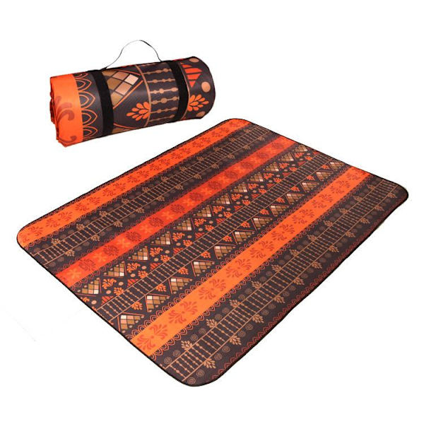 Picnic Tæpper, Boho Picnic Måtte Vandafvisende Foldbar, Sandtæt Overdimensioneret Udendørs Måtte, til Fester, Camping, Park, Rejser, Græsgaver, kaffe 200*200cm