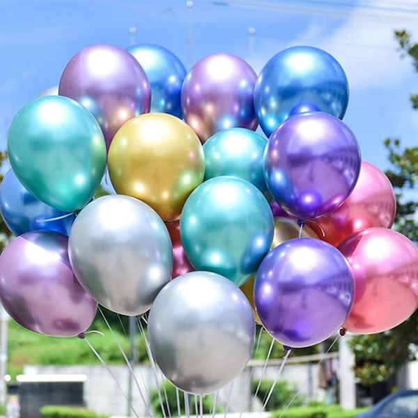 100 förtjockade 12-tums guldbröllopsdekorationsballonger