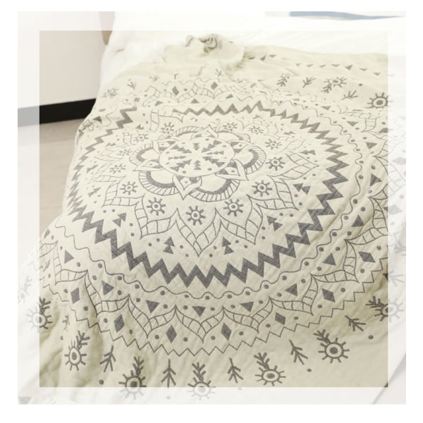 4 lag bomull bambus supermyk Boho pustende sengteppe Color2 200*230cm