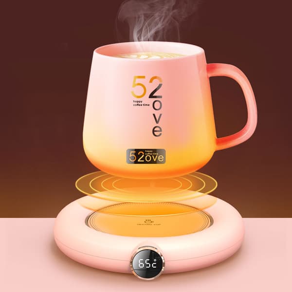 Smart Oppvarmingskoppunderlag Konstant Temperatur Kaffe Koppunderlag USB Th