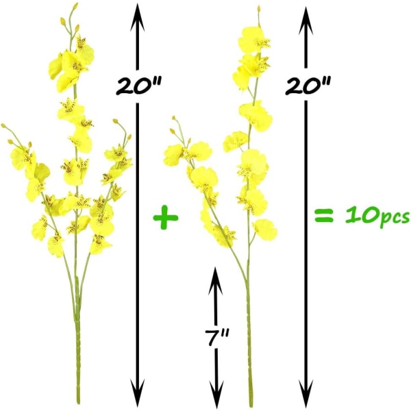 Keinotekoiset orkideat, silkkiset tekokukat irtotavarana, 10 kpl (kpl