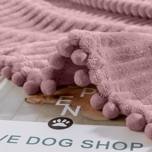 Fleecefilt Tvillingstorlek - 51x59, Rosa - Mjuk, Fluffig, Fluffig, W