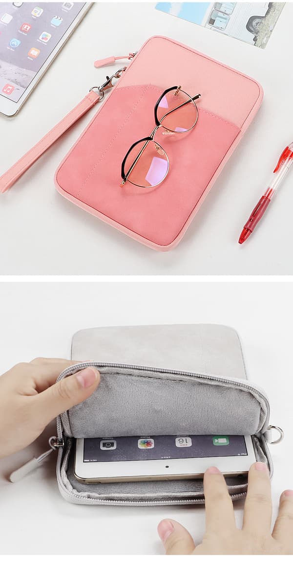 Tabletholder 7,9-11 tommer med lommer Light Grey 7.9-8inch