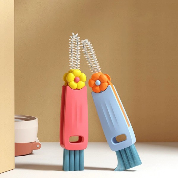 2 Pack 3 in 1 Multifunctional Cleaning Brush, Water Bottle Clean