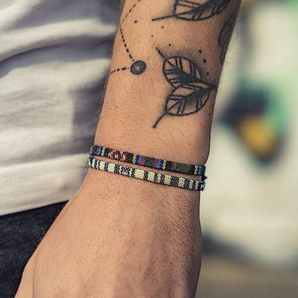 2x Surfer armband set, boho hippie, handgjord
