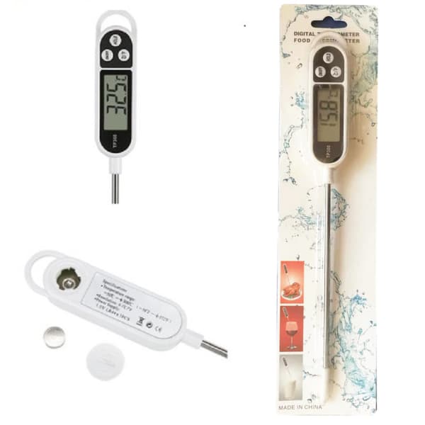 2-delad kökstermometer, digital termometer med lång sond