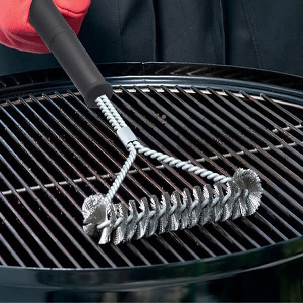 Rustfritt stål krøller rengjøringsbørste grillbørste Profes