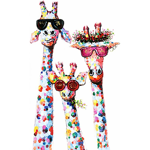 Giraff Leende Diamantmålning, 5D DIY Djur Diamantkonst Målning