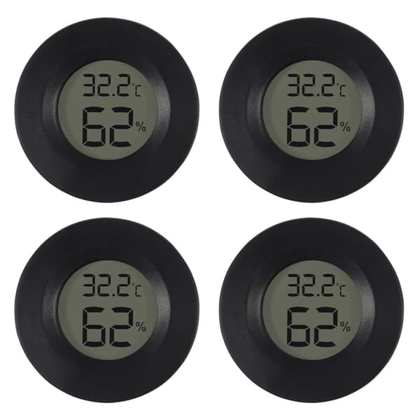 Digital termometer och hygrometer 4 stycken LCD-display Temperat