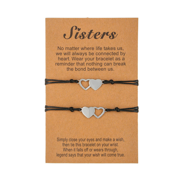 2 stk. Pinky Promise-armbånd, matchende armbånd for avstand