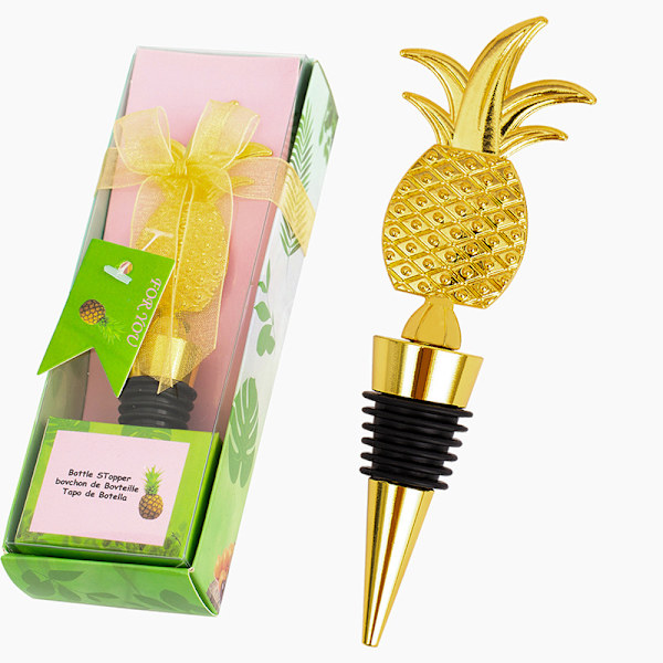 Metall ananas kork jul vin kork stopp set om 2