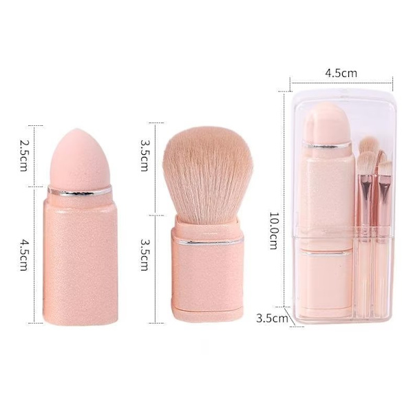 Kannettava sisäänvedettävä meikkisivellin kauneustyökalusarja light skin tone