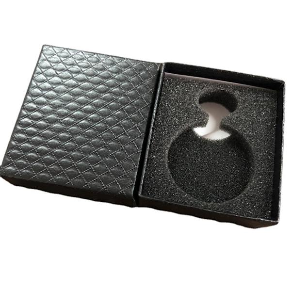 3PCS Fickursfodral Svart Fickursfodral Litchi Textur Läder Wat