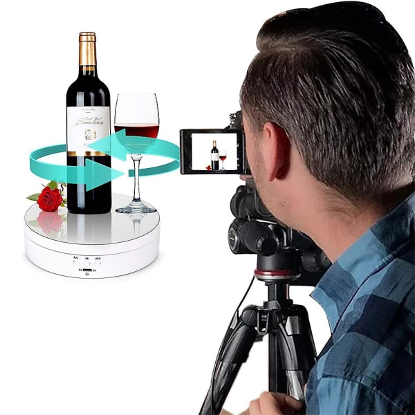Elektrisk skivspelare, roterande produktdisplaystativ, 360 grader r
