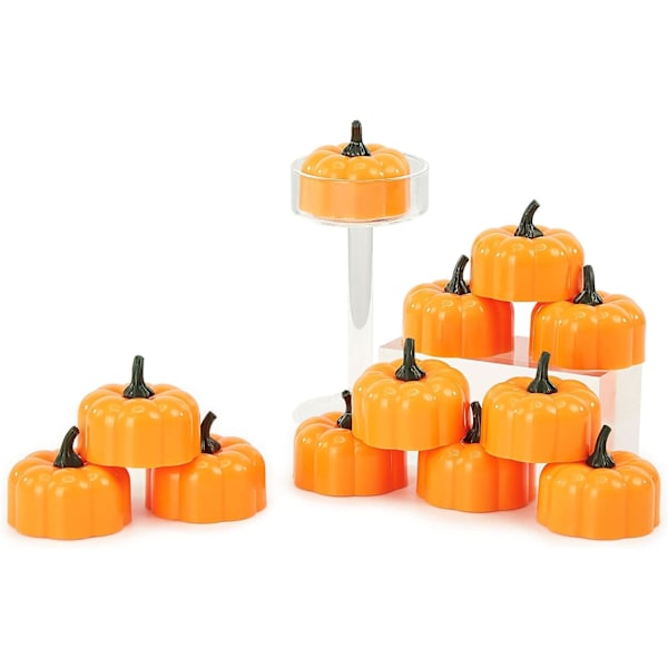 12-pack flimrande LED-pumpa-värmeljus, batteridrivna