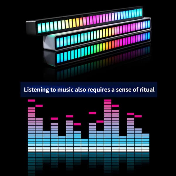 2-pack röstaktiverade RGB-rytmljus, ljudpickupljus, Fa