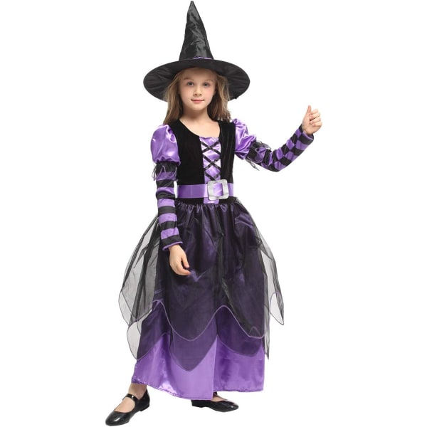 Witch Costume for Girls - Halloween Costume with Hat and Belt