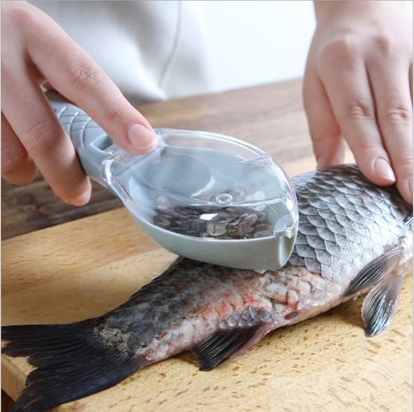 Fiskfjällsskrapa, grön 3 delar aluminiumlegering plastmaterial