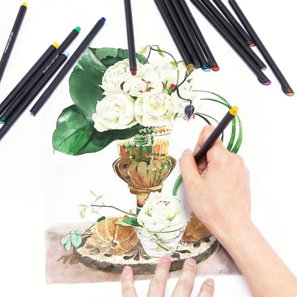 värilliset ohuet tussit, piirtokynät 24pcs