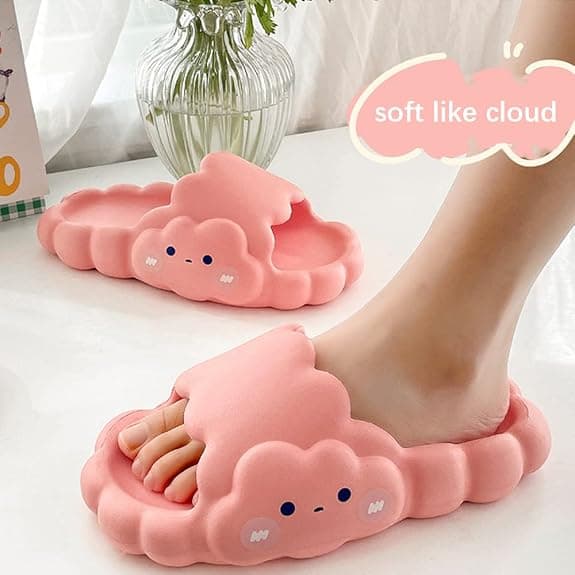 Søde sky-slippers til kvinder - Cartoon clouds slides sandal