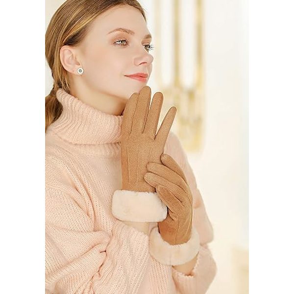 Handsker til damer efterår og vinter touch screen plus fløjl varm su