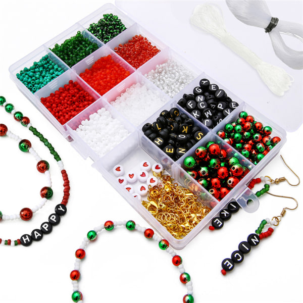 Akryl Rice Beads Julbrev Örhängen Handgjorda DIY Beaded