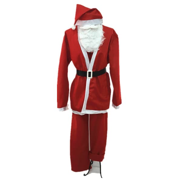 Julemandskostume i uld til mænd, 5 dele