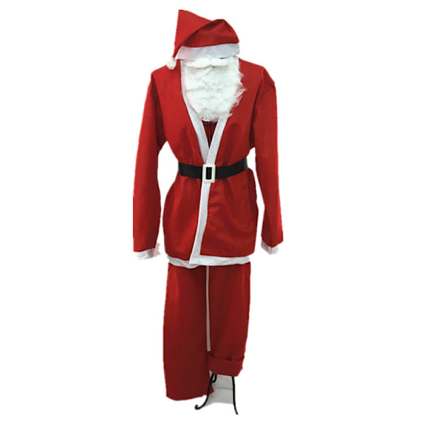 Jultomtens dräkt i fleece, 5 delar, för män