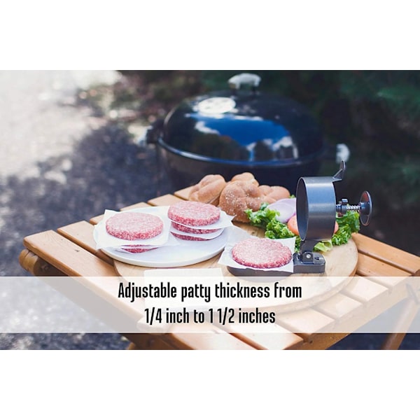 Hamburger, rapu- ja makkarapuristimet, halkaisija 4 1/2\", 1/4 lb - 3/