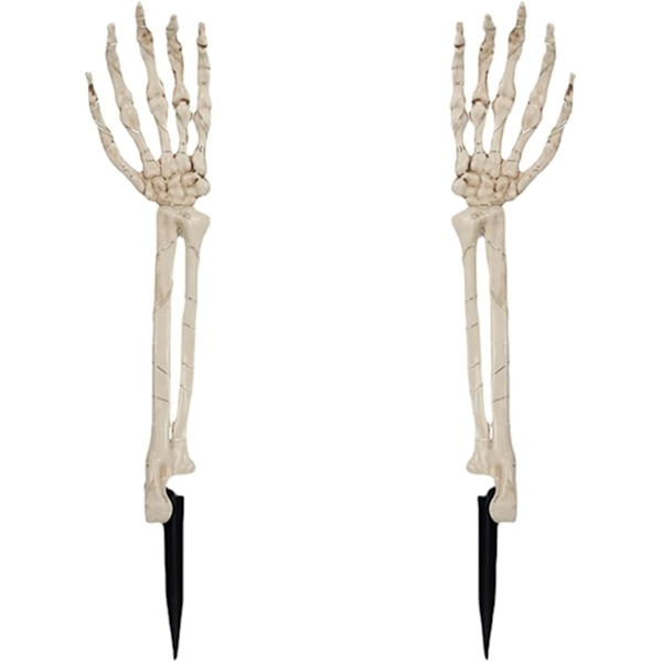 Set med 2 utomhus Halloween-lampor, kryper ut ur marken, livs-