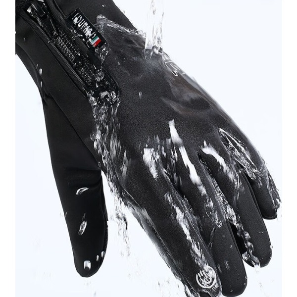1 par läckande sport touch screen plysch varma fiskehandskar (M)