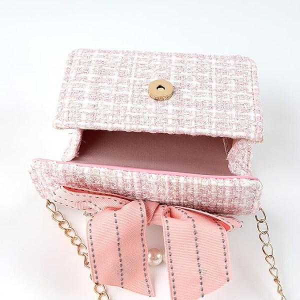 Små flickor Mini Bowknot handväska med toddler , rosa