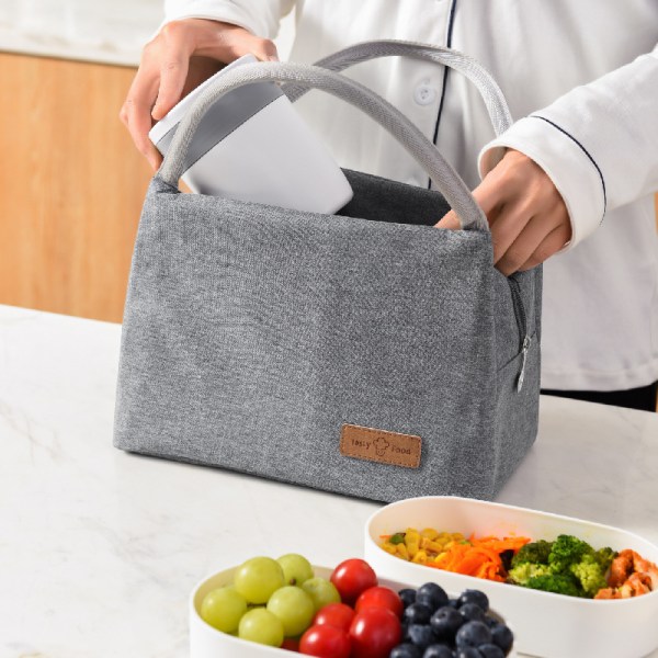 Isolerad Lunchbox för Vuxna, Lunchväska, Återanvändbar Kylare Lunchbox Matbehållare för Arbete Resa Picknick Kontor Utomhus (Vattenmelonröd) L