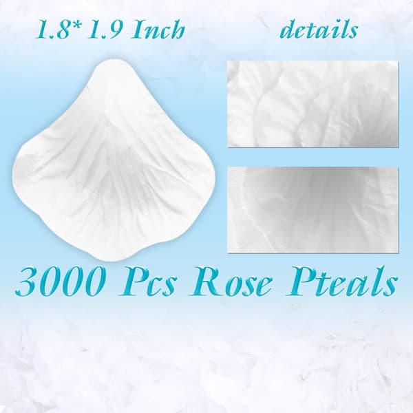 3000 stykker roseblader, kunstige kronblader, silke roseblader, Va