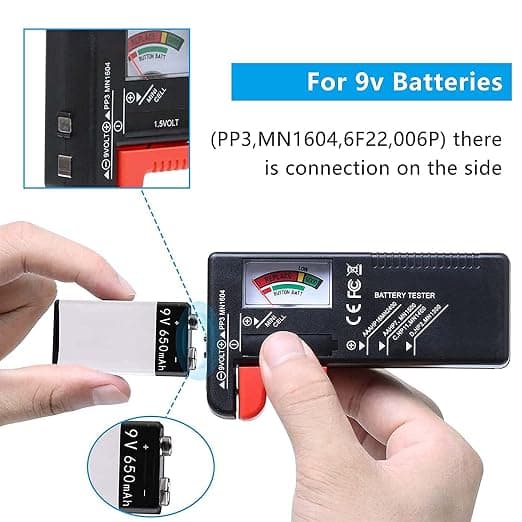 Universal batteritester, batterispenningstester for AA AAA C D