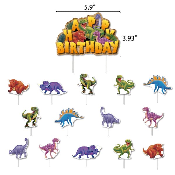 Dinosaur-tema bursdagsfestdekorasjonssett