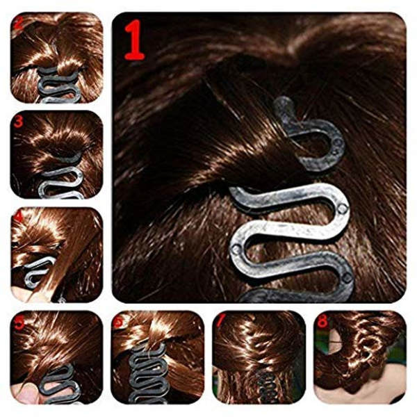 19 st hårfriseringsverktyg, DIY hårfriseringsverktygssats Updo Ponyta
