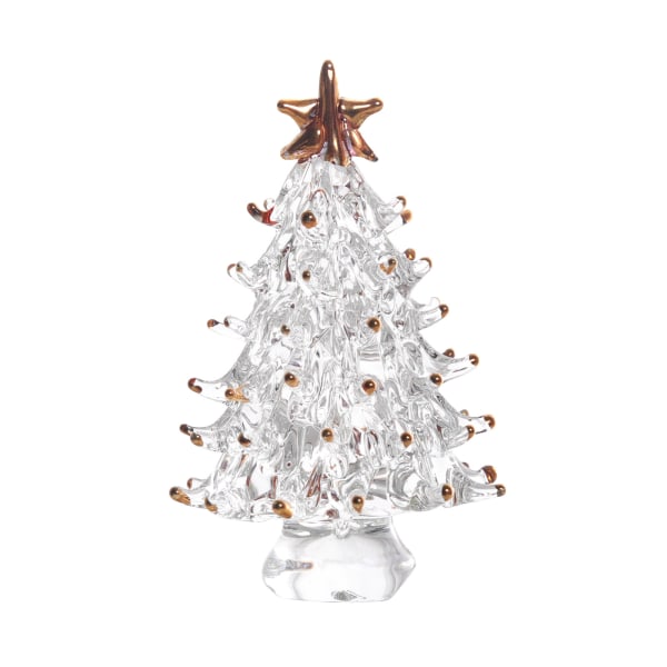 1 Gold Christmas Tree K9 Crystal Tree Miniature Figurines Christ