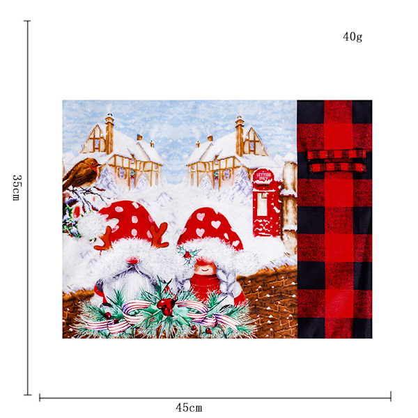 3 st Poinsettia och svart rutig julgran klänning jul