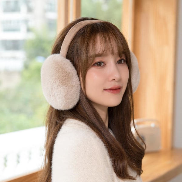 2 cute earmuffs, anti-freeze, ear protection, plush ear bags, ea