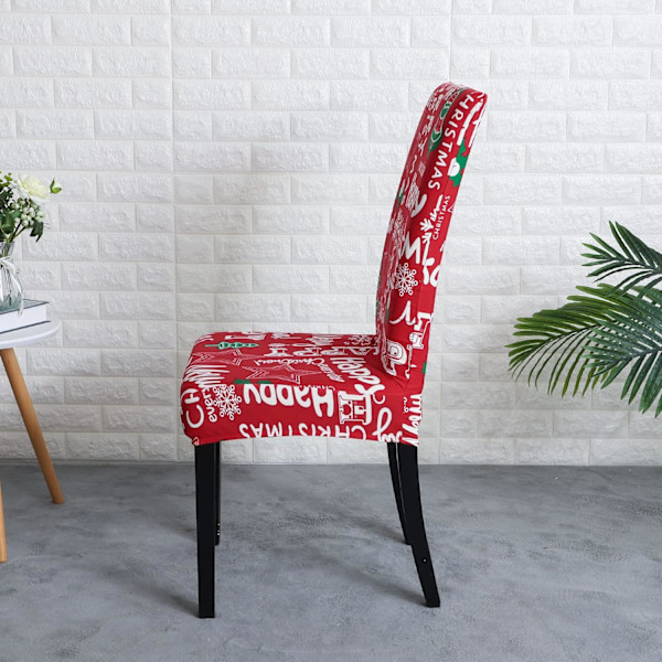 Julstolsöverdrag 6 stycken Dekorativ Klassisk Stretch Remova