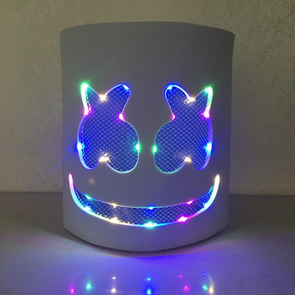 Halloween lysende maske led glødende eva sukkerspin hovedbeklædning pe