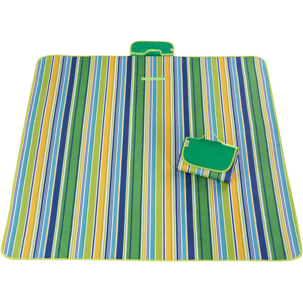 Outdoor portable picnic mat beach mat - Grass green strip