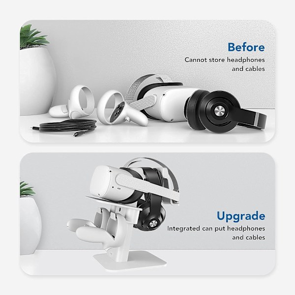 VR-displaystativ til Oculus Quest/Quest2/Rift S/HTC Oculus White
