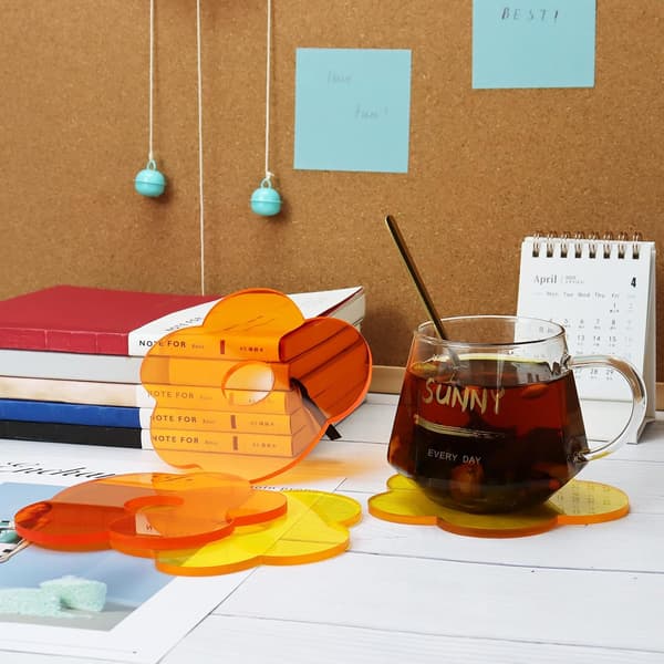 Gennemsigtige søde blomster akryl coasters, coasters akryl coas