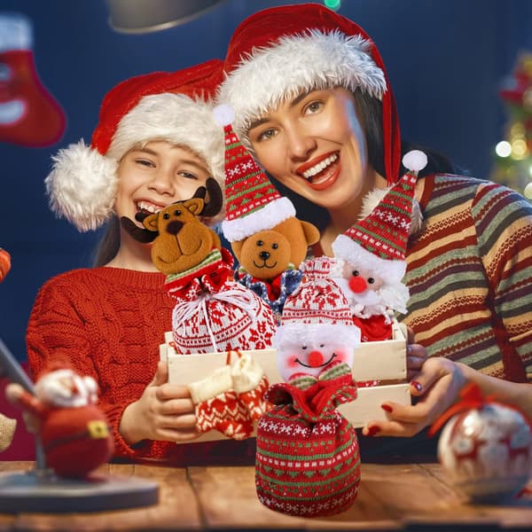 Juldekoration Presentpåse Julgodispåse med dragsko