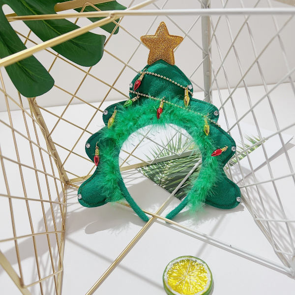 Julepynt til juletre, festlig hårpynt med reinsdyr, søtt